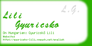 lili gyuricsko business card